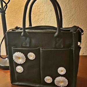 No Bondaries Women's Joyful Expression Mini Tote Bag. Black